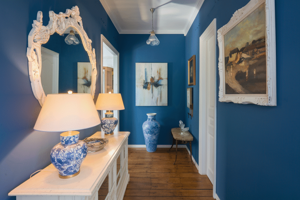 Blue hallway ideas