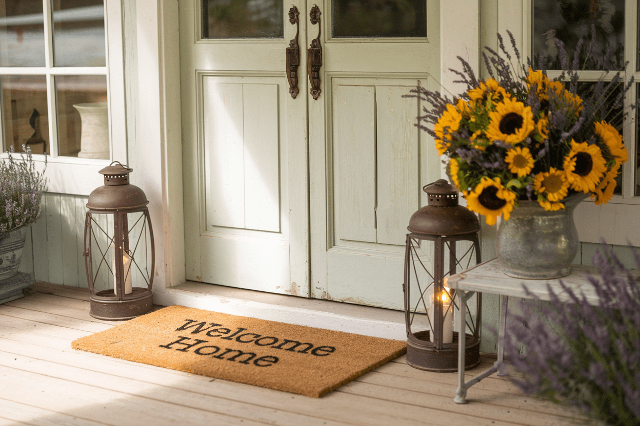 welcoming farmhouse entryway