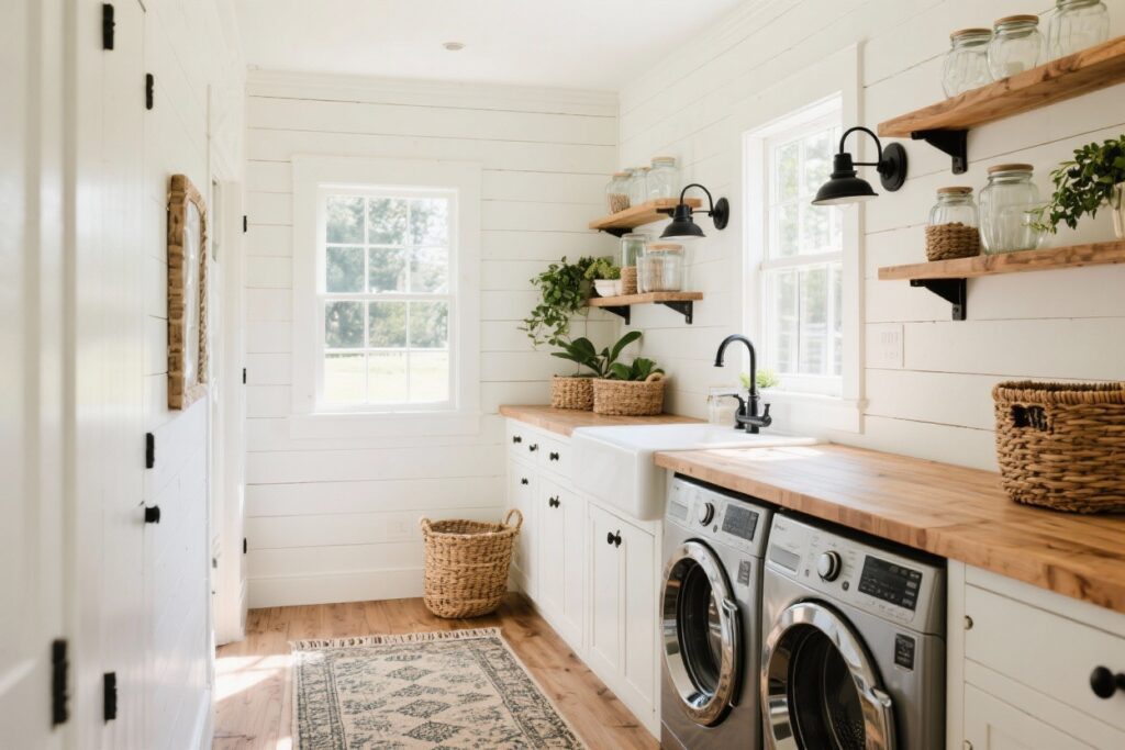 15 Clever Farmhouse Laundry Room to Freshen up Your Space—and Your Routine