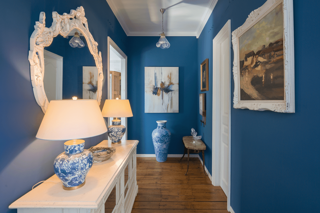 Blue hallway ideas
