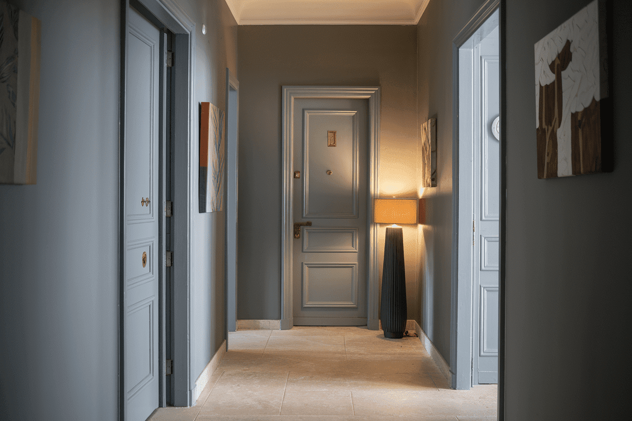 Grey hallway ideas