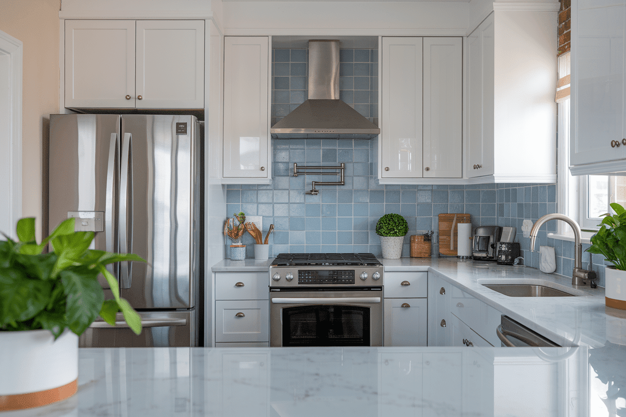Trendy blue kitchen ideas